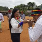 Sarayacu. Representantes indígenas de Ecuador y de otros países.