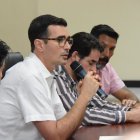 El comunicador y ministro del Deporte, Andrés Guschmer, cumpliendo agenda de territorio.