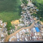 Vista panorámica de las inundaciones en Tenguel