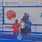 Stefany López (Uniforme Azul) deportista Paralímpica obtuvo medalla de Bronce en Dubái