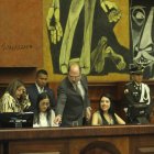 Los legisladores, en plena sesión mientras se trataba la propuesta de reforma del Código Integral Penal.
