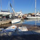 El puerto de Fiumicino (Italia) tiene una alto movimiento naviero.