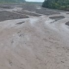 Los lahares del volcán Sangay provocaron el represamiento del río Upano, en Morona Santiago.