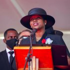 Martine Moïse, viuda del asesinado presidente Jovenel Moïse.