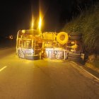 Escena del siniestro de tránsito.