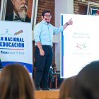 El ministro de Educación, Daniel Calderón, durante la presentación del plan nacional.