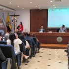 La primera dama de la Nación, Lavinia Valbonesi, intervino brevemente para destacar algunos objetivos del proyecto de prevención y fortalecimiento de la salud integral de las niñas en situación de vulnerabilidad.