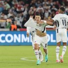 La celebración del delantero paraguayo Álex Arce tras marcar el tanto de la victoria de Liga de Quito sobre Fluminense.