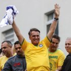 El expresidente de Brasil, Jair Bolsonaro, habló frente a sus seguidores en Sao Paulo, este domingo 25 de febrero.