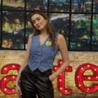 Luciana Guschmer en la competencia gastronómica.