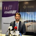 El ministro de Turismo, Niels Olsen, en rueda de prensa este 27 de febrero de 2024