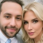 Con su esposo, Diego