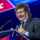 El presidente Javier Milei, durante su último viaje a los Estados Unidos.