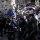 Jóvenes participan en el cierre del Carnaval de Xinacates