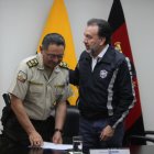 Tras el incidente, Wilson Pavón, comandante de la Zona 9 de la Policía, y Pabel Muñoz, alcalde de Quito, ofrecieron una rueda de prensa.