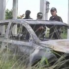 El carro en el que se encontraron los restos estaba incinerado, al igual que los cuerpos