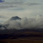 Por la quebrada de Agualongo es por donde descienden los lahares secundarios del volcán.