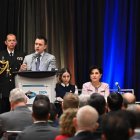 El presidente de la República, Daniel Noboa, en su intervención en PDAC 2024.