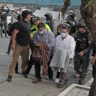 Tras su llegada a Quito los 11 detenidos en Guayaquil y Samborondón fueron llevados a la Fiscalía de Flagrancias para avanzar con el proceso Purga.