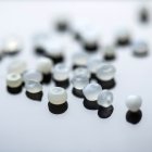 Vista detallada de plásticos y microplástico,