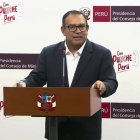 Captura de vídeo que muestra al primer ministro de Perú, Alberto Otárola, quien renunció este martes al cargo.