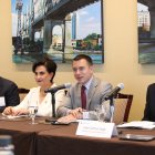 El presidente de la República, Daniel Noboa, en reunión con inversionistas, el pasado 1 de marzo de 2024