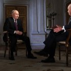 El presidente de Rusia, Vladímir Putin, durante una entrevista con la televisión estatal, el 11 de marzo.