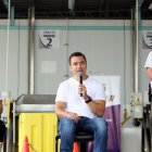 Presidente de la República, Daniel Noboa Azin, en su visita a los colaboradores de la empresa Santa Priscila, ubicada en Daule.