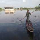 Varios recintos de Daule permanecen bajo el agua por las intensas lluvias registradas.