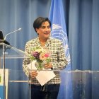 La canciller Gabriela Sommerfeld durante su intervención en la comisión.