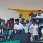 ACTUALIZA INFORMACIÓN AME8949. CALI (COLOMBIA), 15/03/2024.- El presidente de Colombia, Gustavo Petro, habla junto a la vicepresidenta, Francia Márquez, durante la movilización "Minga por transformaciones para la vida, el territorio, la democracia y la paz" este viernes, en Cali (Colombia). El presidente colombiano, Gustavo Petro, propuso este viernes en Cali (suroeste) una asamblea nacional constituyente si las instituciones que tiene el país "no son capaces de estar a la altura de las reformas" que propone su Gobierno y que son tramitadas en el Congreso. EFE/Ernesto Guzmán