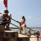 Efecto. Las playas permanecieron llenas todo el fin de semana.