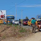 Durante 4 horas permaneció la vía cerrada, lo que congestionó la Ruta del Spondylus, en Santa Elena.
