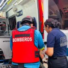 Paramédicos atendieron al ciudadano, la tarde de este viernes 22 de marzo.