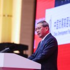 Figura. El primer ministro chino, Li Qiang, en el Foro de Desarrollo.