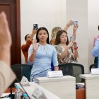 García llegó a la Alcaldía de San Vicente en 2023, bajo la bandera de la Revolución Ciudadana.