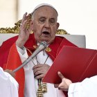 El Papa Francisco durante la misa del Domingo de Ramos en la Plaza de San Pedro, Ciudad del Vaticano, el 24 de marzo de 2024.