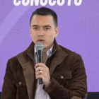 El presidente Noboa asistió a la entrega de la repotenciación del Centro Diurno Conocoto, en Quito.