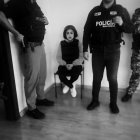 Mayra Salazar antes de su testimonio.