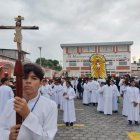 Cerca de las 07:00 la procesión inició.