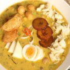 Gastronomía.- Un plato de fanesca del Bankers Club, en Guayaquil.