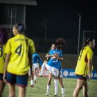Emely Delgado hizo dos goles en el último partido de Ecuador.