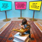 Una representación artística del primer proyecto de la comisión Técnicamente Poética titulado "Wish-A-Poem"