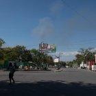 Puerto Príncipe. El sector de Champs de Mars, muy cerca del Palacio Nacional, donde se registraron intensos tiroteos en la zona y duros enfrentamientos entre los pandilleros y la Policía, este lunes 1 de abril de 2024.