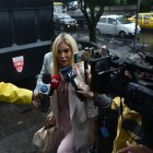 La actriz llegó a la Fiscalía a rendir su versión.