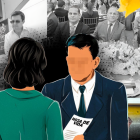 Rostros de personas que participan o mencionan en chats de Caso Encuentro, según la Fiscalía.