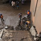 Personal del Municipio está encargado de las labores de limpieza de la zona afectada por el aluvión