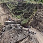 Durante el reinicio de servicio del canal de riego Latacunga-Salcedo-Ambato estuvieron presentes usuarios de esta junta de aguas