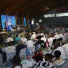 Vista general de la "Cumbre de Líderes del Pacífico 2024 por la Protección de los Océanos y el Desafío de la Contaminación del Plástico y Micropláticos de la Región" este miércoles, en Isla de Pascua, (Chile).
