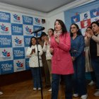 Luisa González durante una rueda de prensa este 6 de abril de 2024.